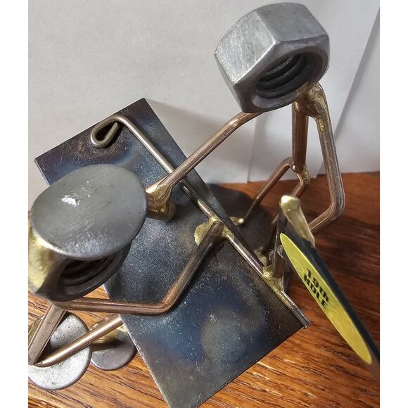 Vtg Metal Art 19th Hole Bartend Nuts Signed Rock Creek Metalcraft Gift USA Made - Picture 2 of 8